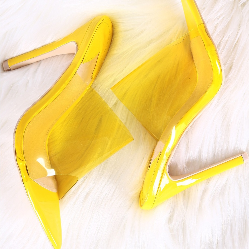 💥New💥Yellow Clear Mules - Picture 2 of 2